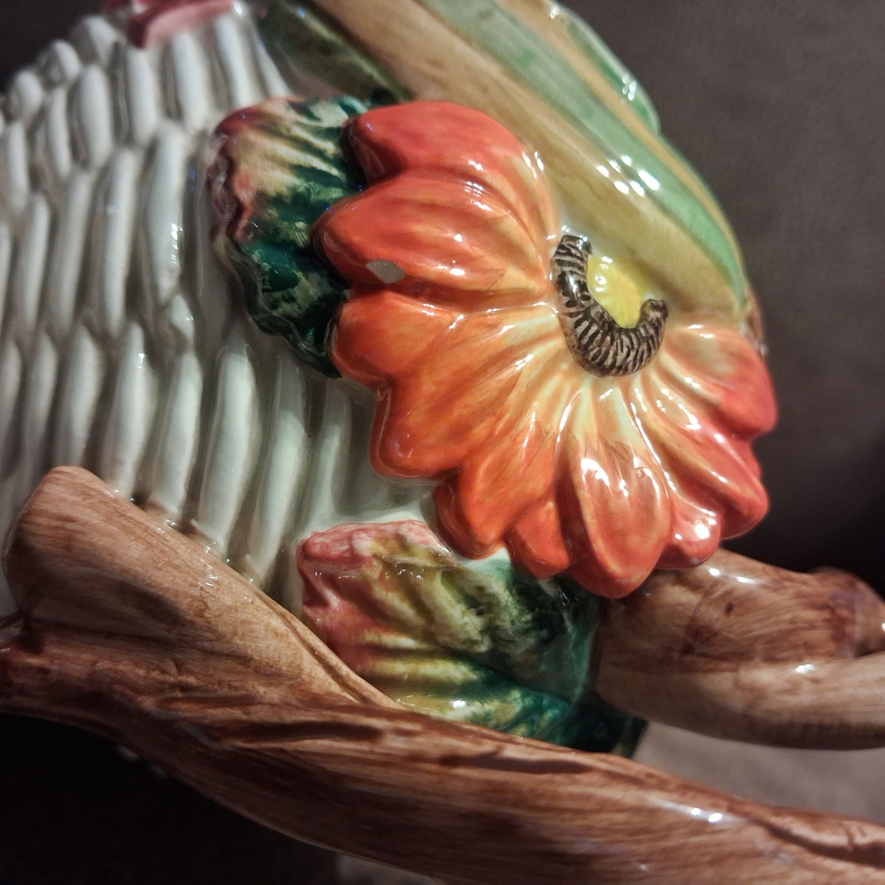 Colorful Ceramic Cornucopia Vase - Picture 11 of 13
